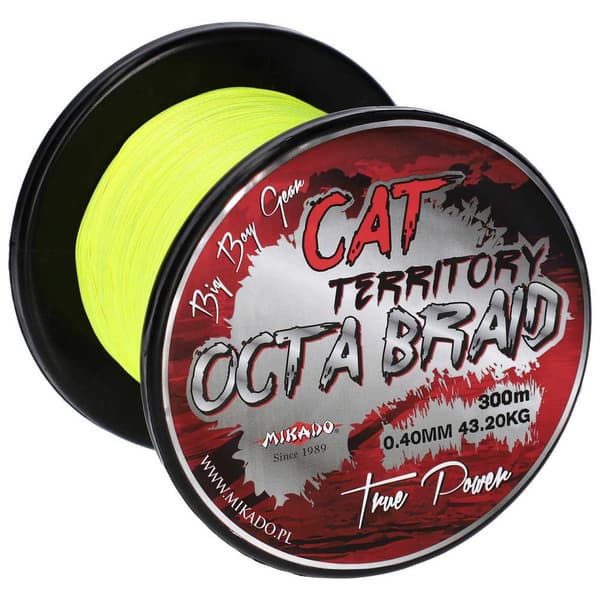 Mikado Flettet Line Cat Territory Octa 300 M Gul 0.700 mm