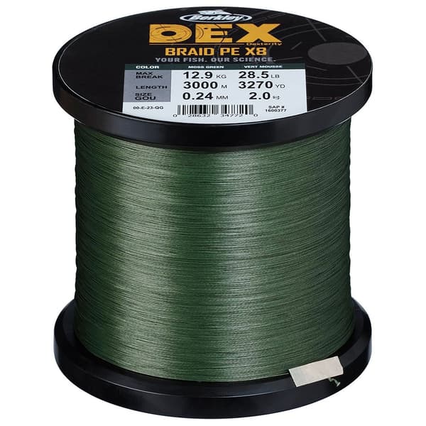 Berkley Flätad Dex X8 15 Lbs 3000 M Silver 0.080 mm