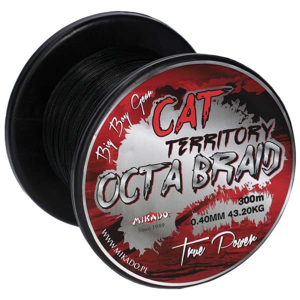 Mikado Flettet Line Cat Territory Octa 300 M Sort 0.700 mm