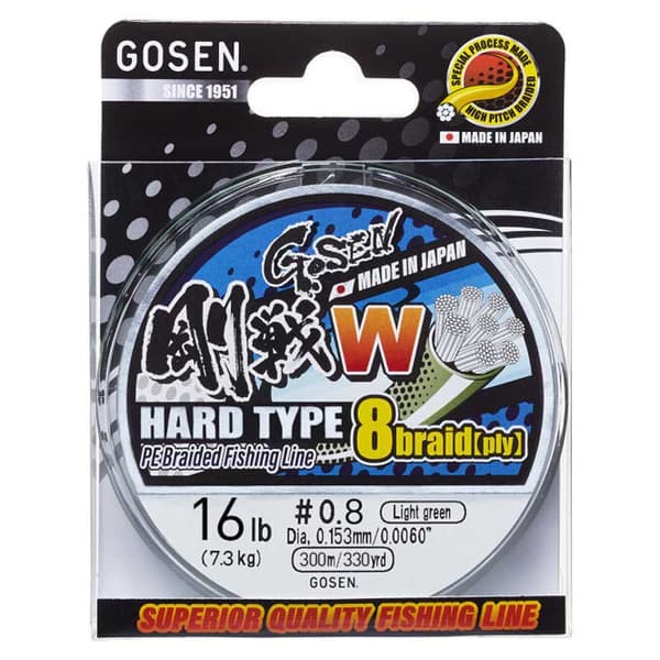 Gosen Punottu Hard Type 8x 300 M Hopeinen 0.242 mm