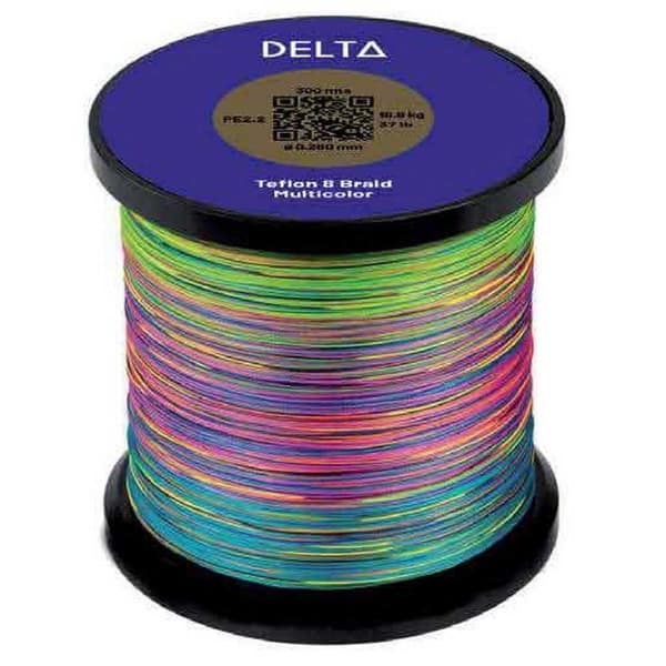 Delta Flettet Teflon 8 Braid 300 M Flerfarvet 0.290 mm