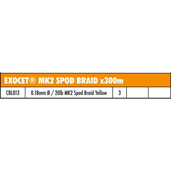 Fox International Punos Exocet Spod 300 M Keltainen 0.180 mm