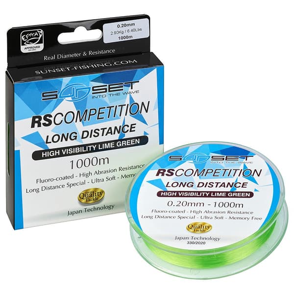 Sunset Monofilament Rs Competition Long Distancehi-visibility 1000 M Grøn 0.22 mm