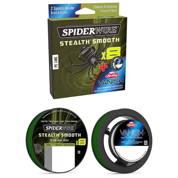 Spiderwire Flettet 150 Vanish Vanish Fluorcarbon 40 M Grøn 0.150/0.400 mm