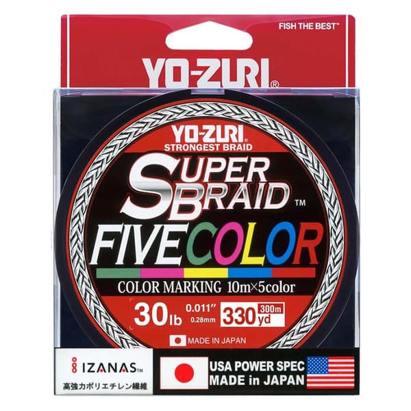 Yo-zuri Flettet Superbraid™ Fivecolor 300 M Transparent 0.280 mm