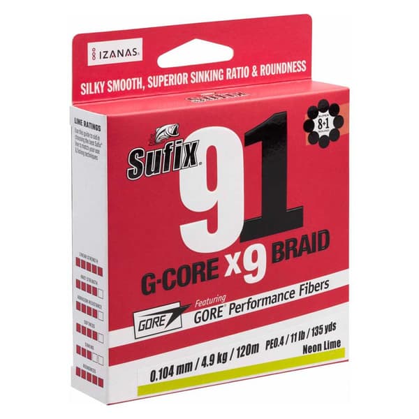 Sufix Flettet 91 150 M Transparent 0.104 mm