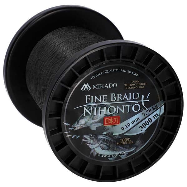 Mikado Flettet Line Nihonto Fine 3000 M Sort 0.060 mm