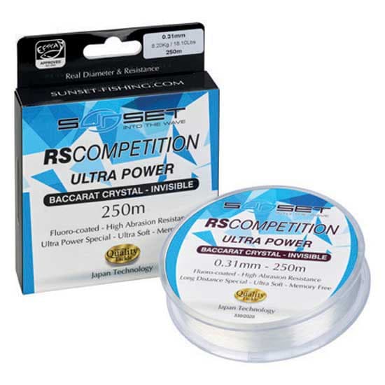 Sunset Monofilament Rs Competition Ultra Power Baccarat Crystal 1000 M Transparent 0.360 mm