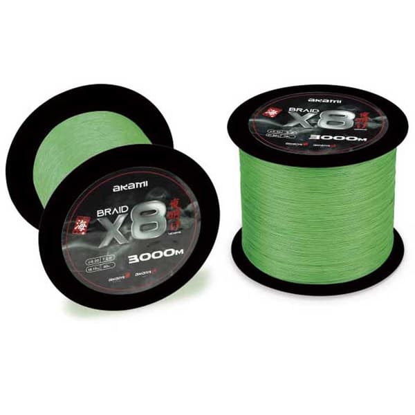 Akami Flätad Linje Yoake X8 3000 M Grönt 0.260 mm