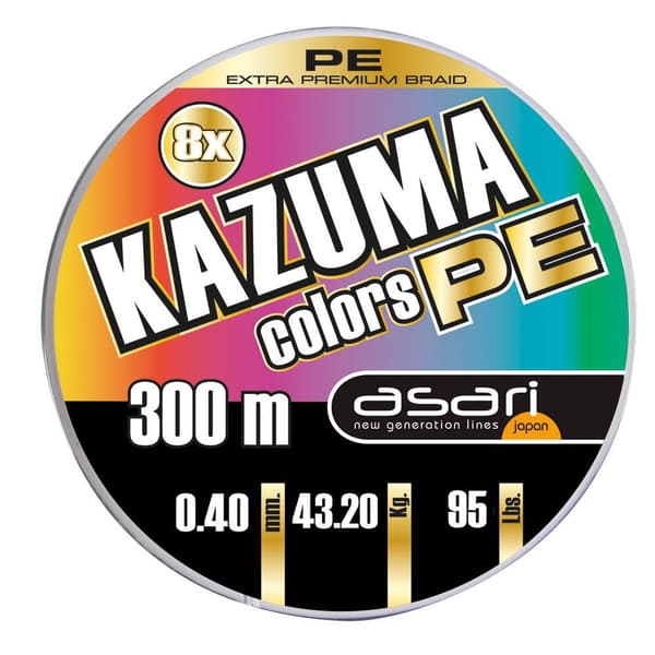Asari Linje Kazuma Pro Colors Pe 8x 300 M Flerfärgad 0.140 mm