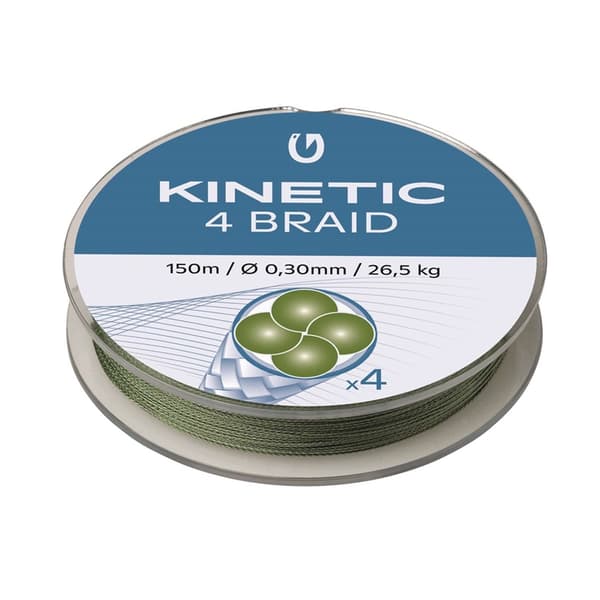 Kinetic 4 Braid 150m 0,30mm/26,5kg Dusty Green