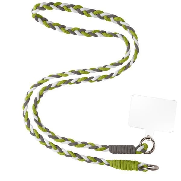 Telefonsladd - AVIZAR - Flätad nylondesign - 60cm - Limegrön - Universell kompatibilitet