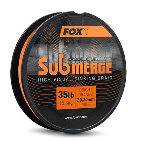 Fox International Flettet Line Submerge Orange Sinking 300 M  0.250 mm