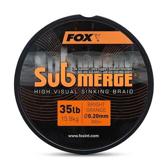 Fox International Flettet Line Submerge Orange Sinking 300 M  0.250 mm