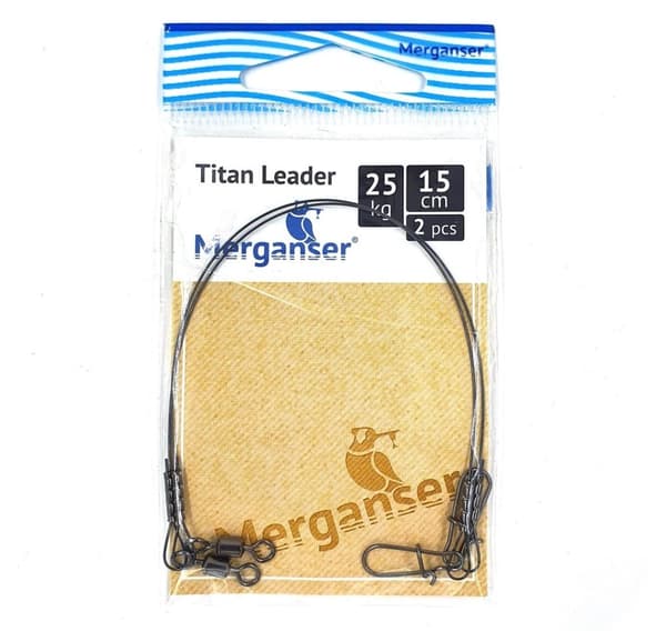 Titanium leder, 25 kg, 15 cm, 2 stk, Merganser