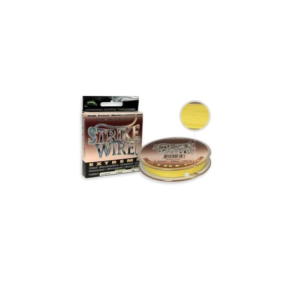 Strike-Pro flettet fiskeline Strike Wire 275m 0,43mm 48kg gul