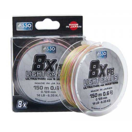 Asso 8x Light Games 300 M Flettet Fiskesnøre Transparent 0.330 mm