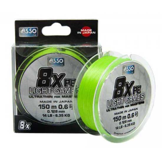 Asso 8x Light Games 300 M Flettet Fiskesnøre Transparent 0.330 mm