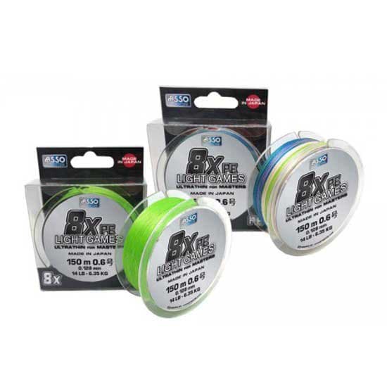 Asso 8x Light Games 300 M Flettet Fiskesnøre Transparent 0.330 mm
