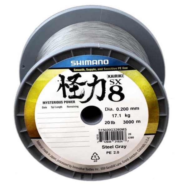 Shimano Fishing Kairiki 8 Flätlina 3000 M Grå 0.280 mm