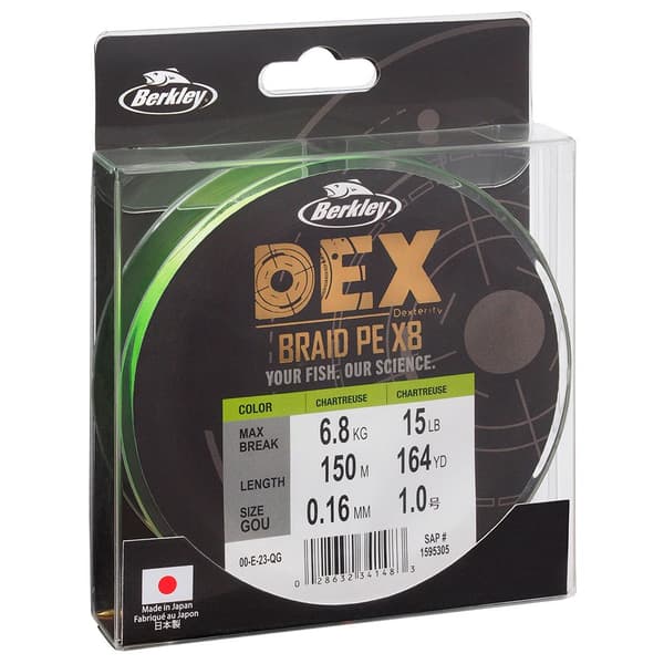 Berkley Dex X8 150 M Flettet Fiskesnøre Transparent 0.140 mm