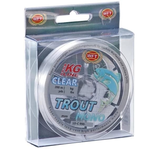Fiskesnøre WFT Trout Mono klar 200m 8,0kg 0,28mm