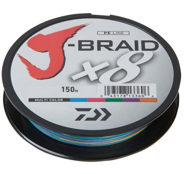 Daiwa J-Braid X8 0,10mm 150m flerfarget