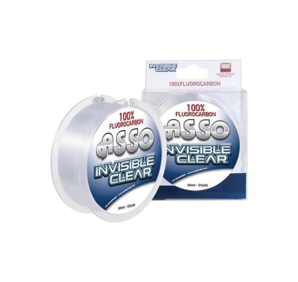 Fluorihiilisiima ASSO Invisible Clear 50m 0,19mm/2,8kg valkoinen