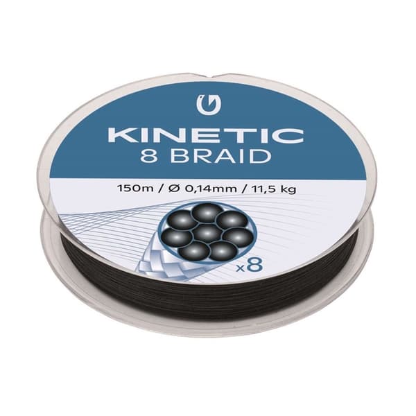 Kinetic 8 Braid 150m 0,16mm/12,0kg Black