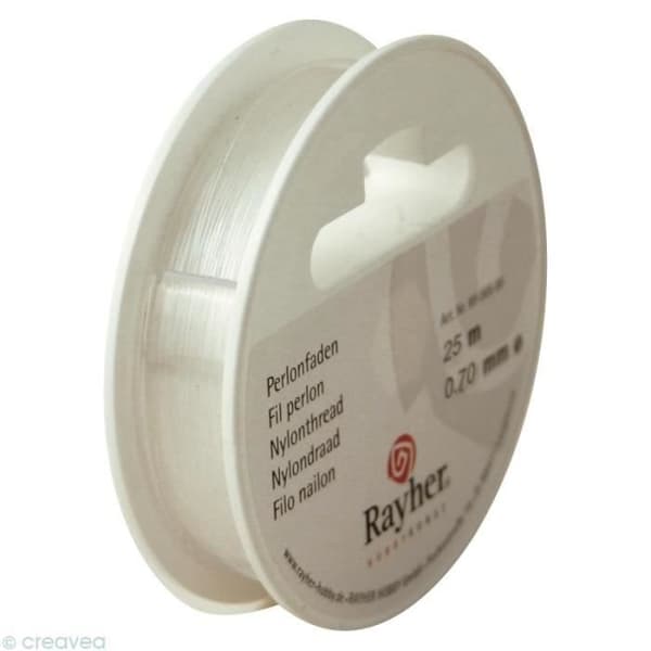 Transparent nylon thread - Brand - 0.70 mm - 25 m - Ideal for jewelry and decoration