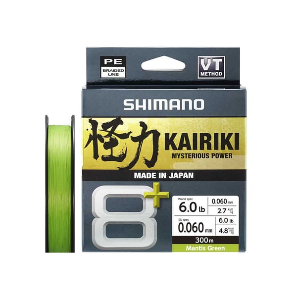 Shimano Fishing Line Kairiki 8+ Flettet Fiskesnøre 300 M Transparent 0.200 mm