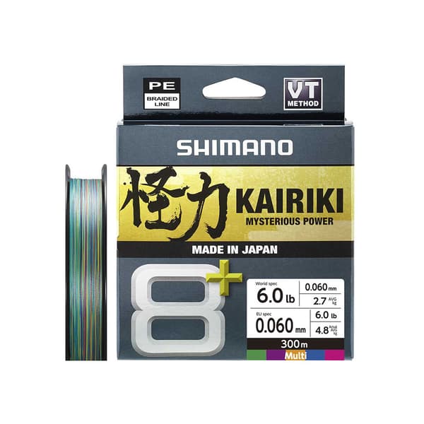 Shimano Fishing Line Kairiki 8+ Flettet Fiskesnøre 300 M Transparent 0.420 mm