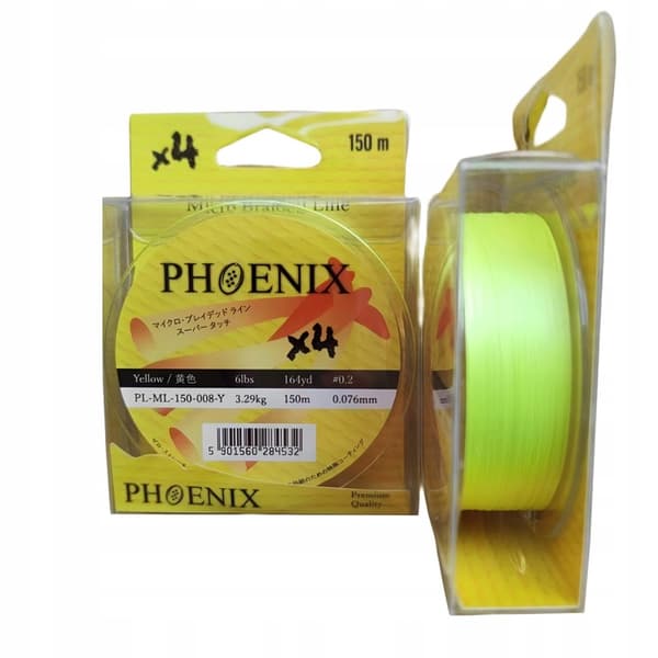 Phoenix flettet x4 runde FLUOGUL 0,06 mm - 150 m