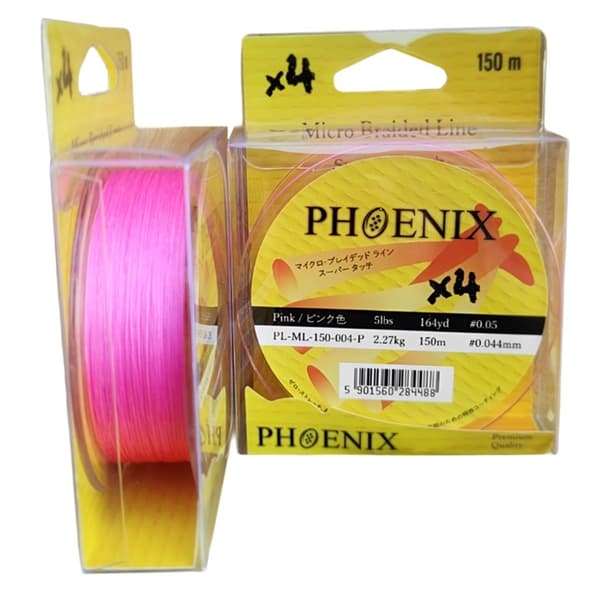 Phoenix flettet fletning x4 rund PINK 0,06 - 150m