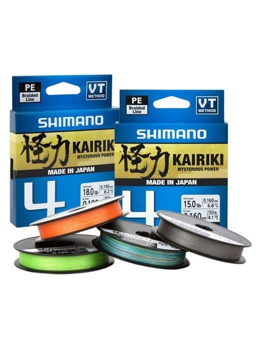 Nylon - fiskelina - fläta Shimano Braid 4 Strands Kairiki 4 Multicolor 300m - D.0.23mm - R.18.6Kg - LDM64TE3023030M