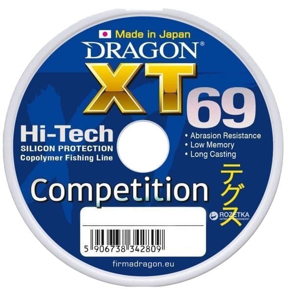 Dragon Xt69 PRO COMPETITION/Made In Japan Line 25m 0,18mm/4,6kg Blå |PDF-33-33-018