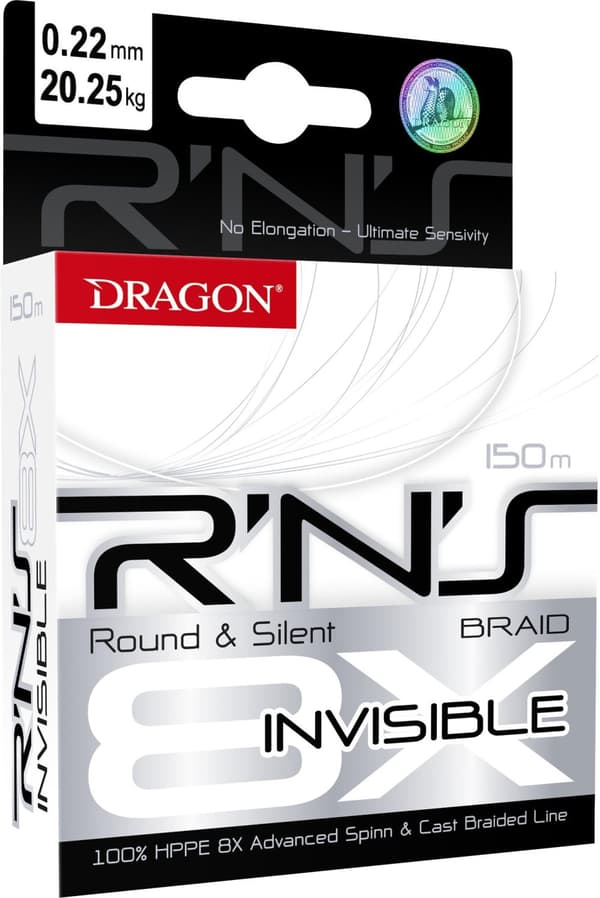 Dragon R'N'S 8X USYNLIG fletning 150 m 0,20 mm/18,70 kg transparent |PDF-42-03-320