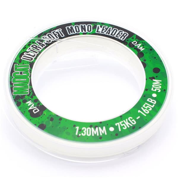 Mono Madcat havskattslina 1,30 mm 50 m Ultra-SoftLEADER TRANSPARENT 75 kg | SVS51888