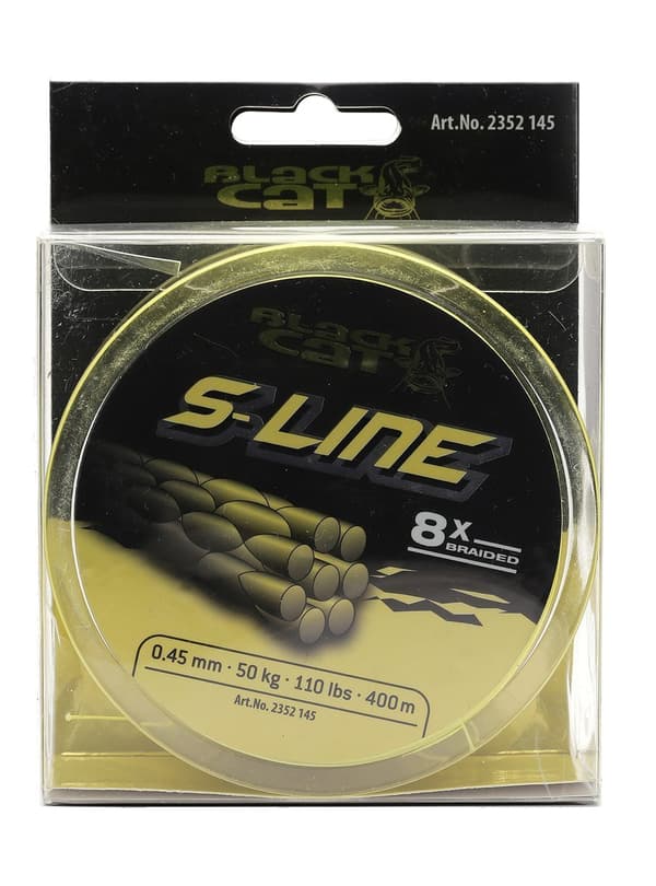 BLACK CAT S-LINE FLÄTA 0,55 MM 450M 70KG GUL 2352155 |2352155