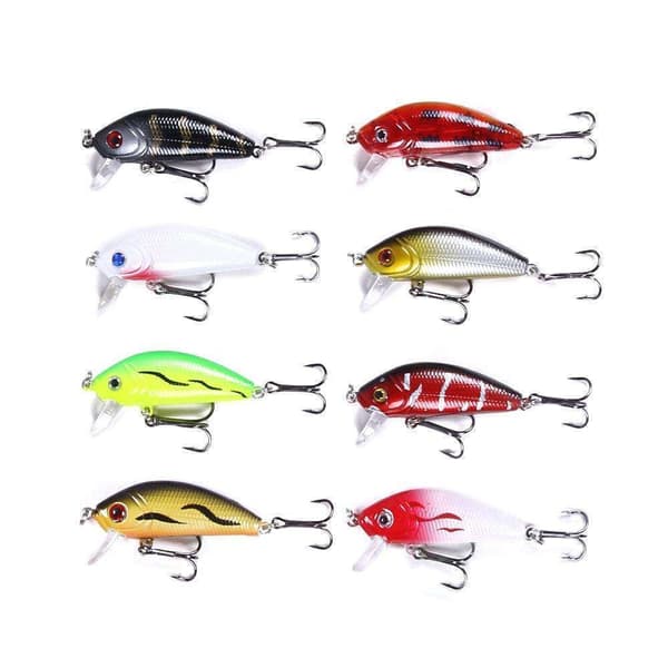 43-paks fiskeslukwobbler, Minnow blandet