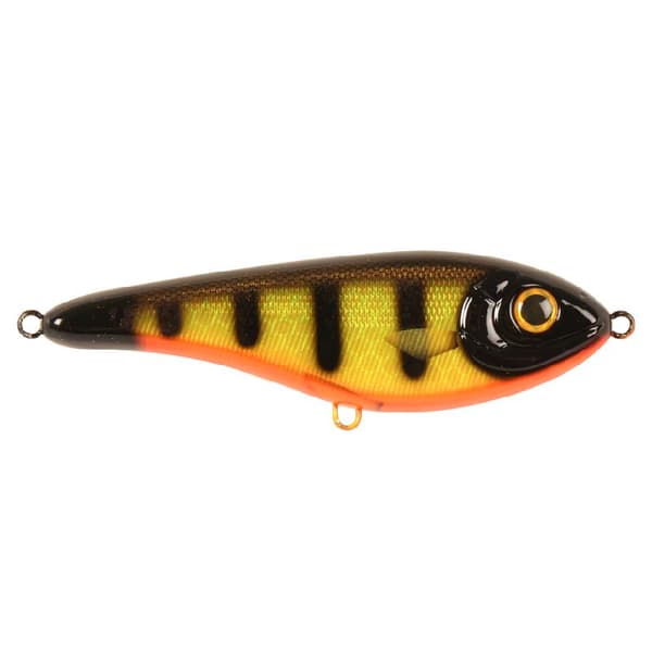 Strike Pro Buster Jerk II, Susp, 12cm, 37g - Black Okoboji Perch
