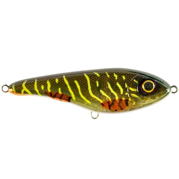 Strike Pro Buster Jerk II, Susp, 12cm, 37g - Green Motoroil Pike