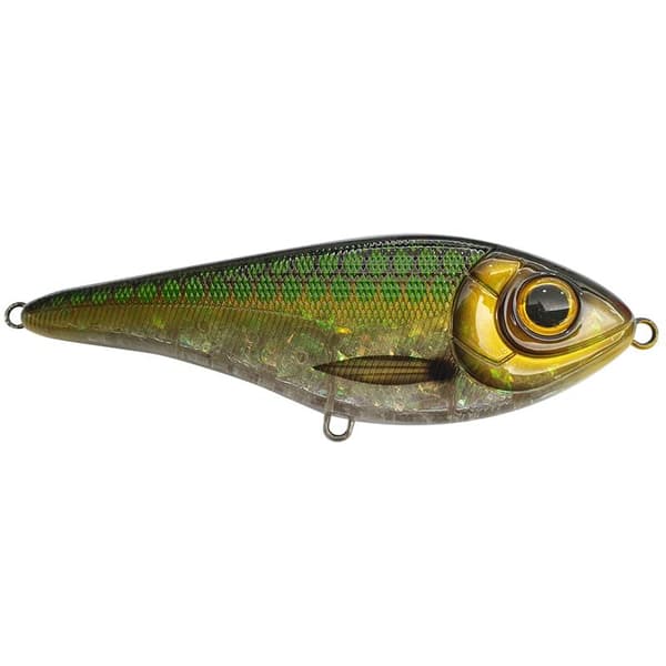 Strike Pro Buster Swim Bait, Slow Sink, 13cm, 65g - Emerald Herring
