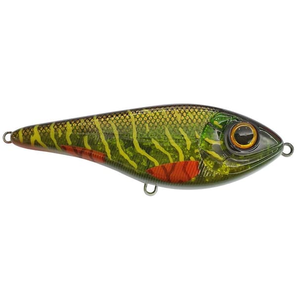 Strike Pro Buster Swim Bait, Slow Sink, 13cm, 65g - Green Motoroil