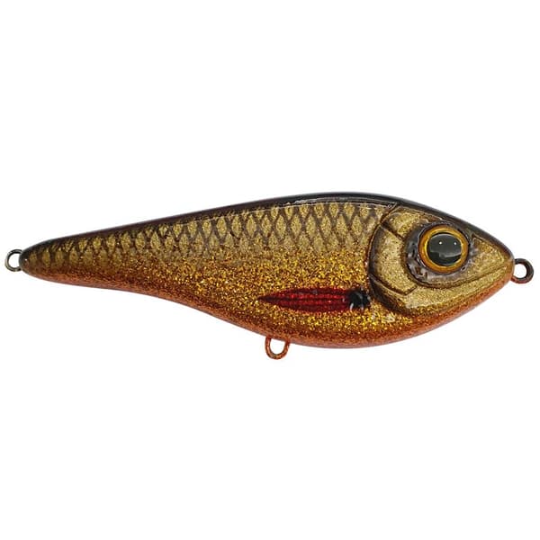 Strike Pro Buster Swim Bait, Slow Sink, 13cm, 65g - Golden Roach