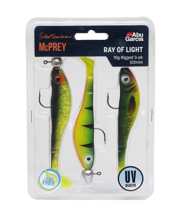 Abu Garcia - 1553316 - Svartzonker McPrey Soft Bait med Jig Head för Gädda, Gös, Abborre, Assorted, 120 mm