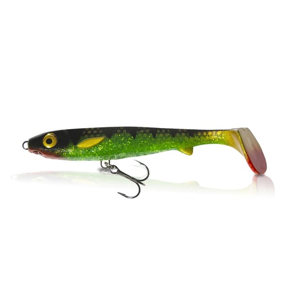 EJ Lures Flatnose Shad Jr Dirty Perch With Stinger 15cm, 2-pack
