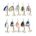 Miniatyrbild 4 av 4: 10st Fiskedrag Top Vatten Hårt Spinning Bait Kit Mjuk naturtrogen bassked Lures-CWU
