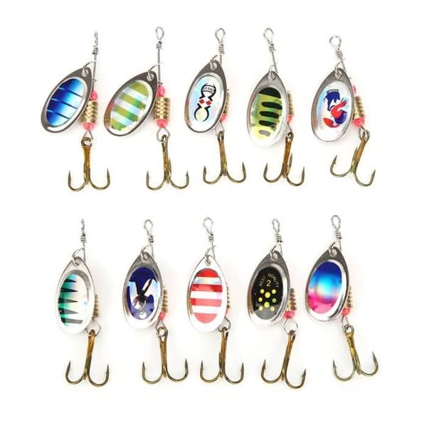10st Fiskedrag Top Vatten Hårt Spinning Bait Kit Mjuk naturtrogen bassked Lures-CWU