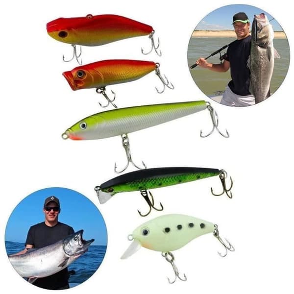 Fiskedragssats, plastmaskar, minnow, poppar, beten, mjuka fiskejiggar Fiskekrokar - Portabelt fiskebetssats